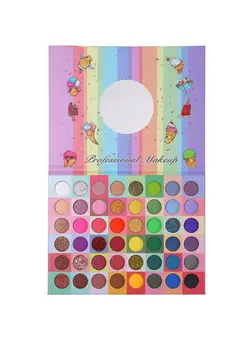 ابرو و چشم سایر Ice Cream 48 Colors Eyeshadow Makeup Palette Natural Rainbow Shimmer Matte Glitter Eye Shadow Powder Highly Pigmented Gift Set Make Up Pallet (Ice Cream Eyeshadow Palette) 