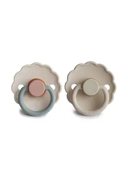 تغذیه و نگهداری کودک پستانک FRIGG Daisy Latex Baby Pacifier 6-18Ms 2-Pack Cotton Candy/Sandstone - S2 