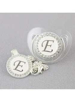 تغذیه و نگهداری کودک پستانک Baby Letter Shiny Diamond Pacifier 