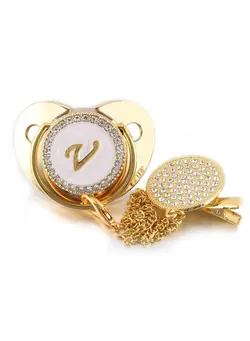 تغذیه و نگهداری کودک پستانک Baby Letter Shiny Diamond Pacifier 