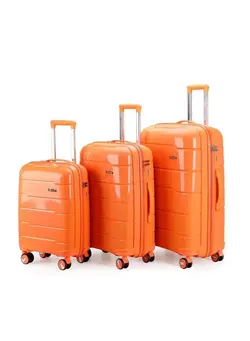 چمدان و ساک مسافرتی ست چمدان Luggage 3 Piece Set,Lightweight Carry-on Suitcase, Luggage Suitcase Set, Large Storage Space, Adjustable Gear Lever (Orange) 