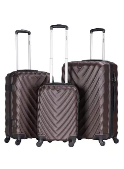 چمدان و ساک مسافرتی ست چمدان ABS Hardside 3 Piece Trolley Luggage Set  Spinner Wheels with Number Lock 