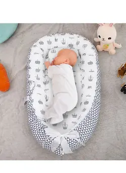 کالای خواب گهواره و حمل کودک Folding Removable Portable Anti-crush Crib, Bionic Fully Removable Baby Pillow, Crib 