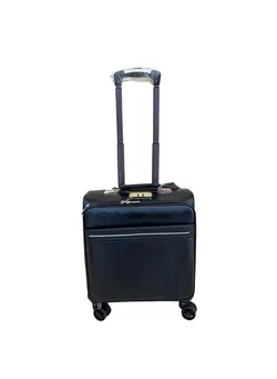 چمدان و ساک مسافرتی چمدان تک Luggage Bag PU Leather Suitcase Wheel Trolley Bag  with Number Lock (Black) 