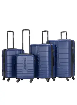 چمدان و ساک مسافرتی ست چمدان 4 Pack Of Hardside Spinner Number Locked Luggage Trolley 