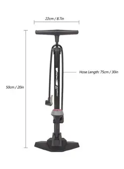 تجهیزات دوچرخه پمپ باد و تلمبه Bike Floor Pump with Gauge 50 x 22cm 