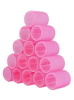 اتو مو فر کننده 15-Piece Self Grip Hair Rollers Set Pink 