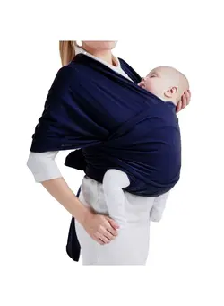 لوازم حمل آغوش Baby Essential Hands Free Baby Carrier Wrap Breathable Lightweight Baby Wrap Carrier Cloth Suitable For Newborn Infants(Blue) 