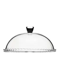 ظروف و لوازم سرو غذا بشقاب و ظروف سرو دسر Patisserie Glass Service Plate & Dome 32 cm Clear 