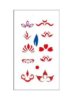 زیبایی و آرایش سایر Waterproof Fashionable Temporary Tattoo Sticker Red/Blue 