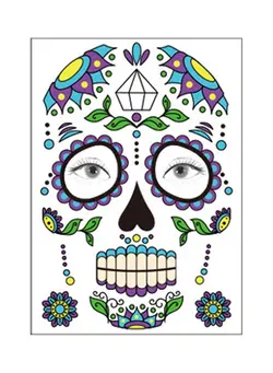 زیبایی و آرایش سایر Temporary Tattoo Sticker Terror Halloween Flowers Pattern Eyes Face Stickers Makeup Stage Multicolor 