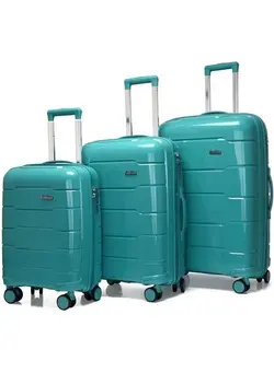 چمدان و ساک مسافرتی ست چمدان Luggage 3 Piece Set,Lightweight Carry-on Suitcase, Luggage Suitcase Set, Large Storage Space, Adjustable Gear Lever (Light Blue) 