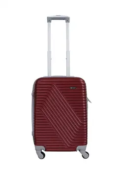چمدان و ساک مسافرتی چمدان تک Maroon Fiber Hard Shell Spinner Wheels Trolley Luggage 20 Inches 