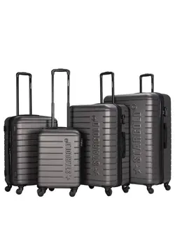 چمدان و ساک مسافرتی ست چمدان 4 Pack Of Hardside Spinner Number Locked Luggage Trolley 