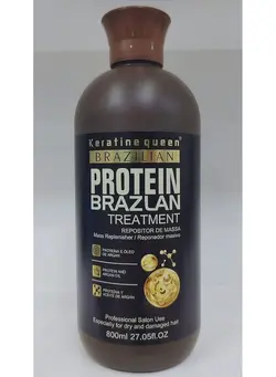 مراقبت پوست سر صاف‌کننده مو Keratine queen Protein Braziillian Treatment 800ml 