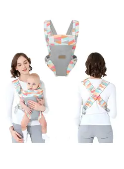 لوازم حمل آغوش Newborn Baby Wrap Carrier, Adjustable Baby Carrier for Newborn to Toddler with Lumbar Support (7-45 Pounds) 3D Mesh Breathable Baby Holder Carrier for Toddler Infant 