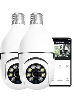 دوربین مدار بسته سایر Wireless WiFi Bulb Camera Security Camera 360° Panorama Full HD 1080P Home Camera with HD Night Vision Home Baby Monitor 