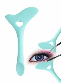 زیبایی و آرایش سایر Eyeliner Stencils Wing Tips, Cat Stencil Molds Pads Silicone Aid Marscara Drawing Aid, Face Cream, Easy Makeup Tool, Resusable Applicator Tool, Blue 