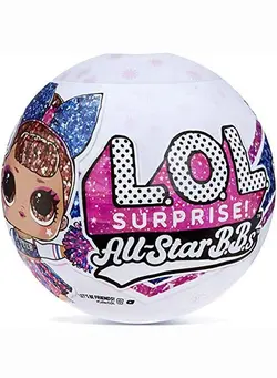 عروسک و لوازم  جانبی اکسسوری عروسک Lol Surprise Allstar Bbs Sports Series 2 Cheer Team Sparkly Dolls With 8 Surprises Including Doll Trading Card Bottle Pompom Shoes Cheer Uniform Secret Message Accessories ; Ages 415 