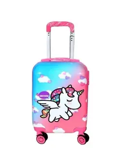 چمدان و ساک مسافرتی چمدان تک Unicorn Printed Kids Luggage Bag with Wheels 20'' Hand Carry 