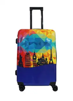 چمدان و ساک مسافرتی چمدان تک Seven Wonders Hard Shell Spinner Wheels Trolley Luggage 28 Inches 