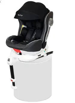 لوازم حمل صندلی اتومبیل Nurtur Liberty Baby 4 in 1 Car Seat   Leg Support  ISOFIX  10-level Adjustable Backrest with Canopy  Upto 36kg Black 