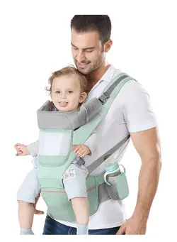 لوازم حمل آغوش Baby Carrier Ergonomic Infant Carrier with Hip Seat Kangaroo Bag Soft Baby Carrier Newborn to Toddler 7-66lbs Front and Back Baby Holder Carrier for Men Dad Mom 