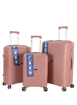 چمدان و ساک مسافرتی ست چمدان Trolley Luggage 3 Pieces Set PP Hard Side Bag 360 Degree Spinner Wheels Trolley Luggage Set with TSA Lock 