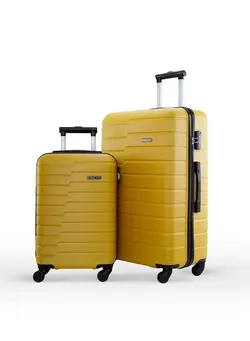 چمدان و ساک مسافرتی ست چمدان Beta ABS Hardside Spinner Luggage Trolley Set Yellow 