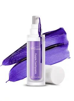 بهداشت دهان و دندان خمیر دندان Purple Toothpaste For Teeth Whitening V34 Colour Corrector Toothpaste Purple Toothpaste Purple Teeth Whitening Tooth Stain Removal Teeth Whitening Booster Teeth Whitener 