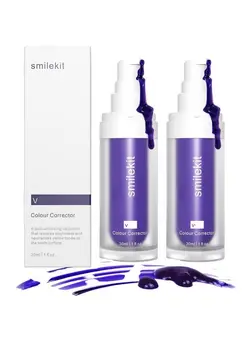 بهداشت دهان و دندان خمیر دندان 2 Pcs Smilekit Purple Whitening Toothpaste Teeth Whitening Booster Tooth Stain Removal Teeth Whitener Reduce Yellowing Tooth Colour Corrector(30Ml / 1 Fl Oz) 