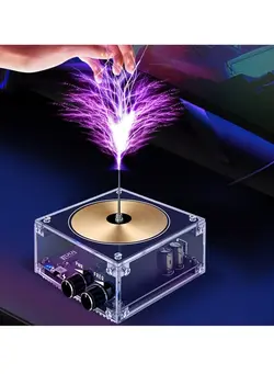 تجهیزات صوتی  قابل حمل اسپیکر Musical Tesla Coil Kit, Solid State Music Tesla Coil, Touchable Artificial Lightning Spark Gap Arc Generator Multifunctional Desktop Toy Science Teaching Experiment Model for Birthday Gift 