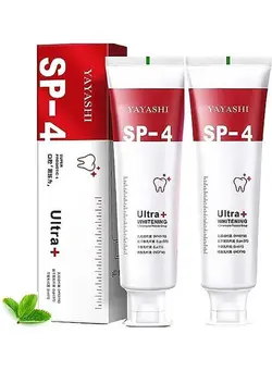 بهداشت دهان و دندان خمیر دندان Yayashi Sp4 Toothpaste Yiliku Sp4 Probiotic Toothpaste Whitening Sp4 Brightening & Stain Removing Toothpaste Fresh Breath Stain Removingremoving Formula For Fresh (2Pcs120G) 