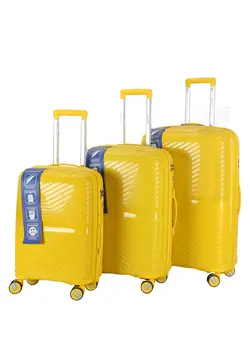 چمدان و ساک مسافرتی ست چمدان Trolley Luggage 3 Pieces Set PP Hard Side Bag 360 Degree Spinner Wheels Trolley Luggage Set with TSA Lock 