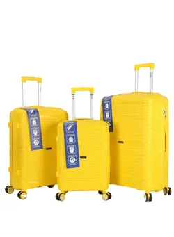 چمدان و ساک مسافرتی ست چمدان 3 Pieces PP Hardside 360 degree Spinner Wheels Trolley Luggage Set with TSA Lock 20/24/28 Inch 