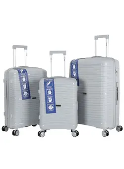 چمدان و ساک مسافرتی ست چمدان 3 Pieces PP Hardside 360 degree Spinner Wheels Trolley Luggage Set with TSA Lock 20/24/28 Inch 