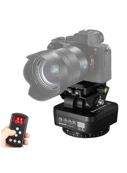 لوازم جانبی فیلم‌برداری و عکاسی سایر M4 Motorized Rotating Panoramic Tripod Head, Pan Tilt Camera Mount, Remote Control Pan Tilt Head with Remote Control and Mobile Phone Clip for DSLR Cameras, Camcorders, Smartphones, Tripod 