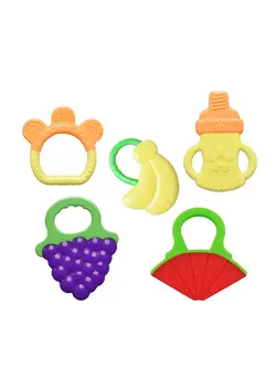 تغذیه و نگهداری کودک پستانک Pack Of 5 Baby Silicone Fruit Teethers 