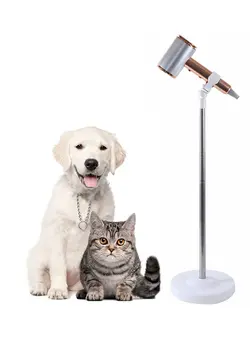 لوازم و مواد فرم‌دهی مو سشوار Hair Dryer Holder, Adjustable Hair Dryer Stand Hand Free Blow Dryer Stand Holder 360 Degree Rotating Hair Dryer Stand Holder Metal Hairdryer Holder for Bathroom, Vanity, Makeup Room 