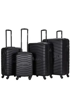 چمدان و ساک مسافرتی ست چمدان 4 Pack Of Hardside Spinner Number Locked Luggage Trolley 