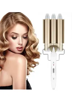 اتو مو فر کننده Professional Hair Tools Curling Iron Ceramic Triple Barrel Hair Styler Hair Waver Styling Tools Hair Curlers Electric Curling 