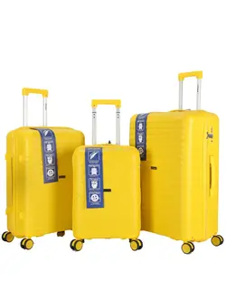 چمدان و ساک مسافرتی ست چمدان Trolley Luggage 3 Pieces Set PP Hard Side Bag 360 Degree Spinner Wheels Trolley Luggage Set with TSA Lock 