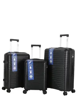 چمدان و ساک مسافرتی ست چمدان Trolley Luggage 3 Pieces Set PP Hard Side Bag 360 Degree Spinner Wheels Trolley Luggage Set with TSA Lock 
