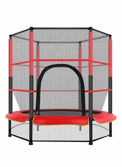 بازی‌های فضای باز و تجهیزات پارک ترامپولین Trampoline 5.5 Feet Waterproof Comfortable Breathable Full Enclosed Portable Jumping 140X140X160cm 