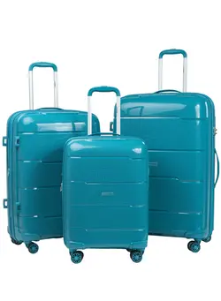 چمدان و ساک مسافرتی ست چمدان Trolley Luggage 3 Pieces Set PP Hard Side Bag 360 Degree Spinner Wheels Trolley Luggage Set with TSA Lock 