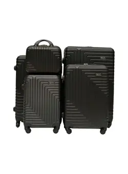 چمدان و ساک مسافرتی ست چمدان Mriown Royal Travel Maze Design Trolley Bags, Set Of 5 Pcs - Black 