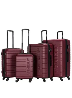 چمدان و ساک مسافرتی ست چمدان 4 Pack Of Hardside Spinner Number Locked Luggage Trolley 