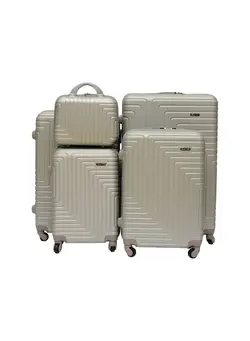 چمدان و ساک مسافرتی ست چمدان Royal Travel Line Design Trolley Bags, Set Of 5 Pcs - Silver- Mriown Luggage 
