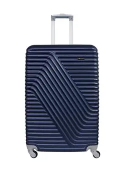 چمدان و ساک مسافرتی چمدان تک Blue Fiber Hard Shell Spinner Wheels Trolley Luggage 28 Inches 