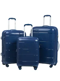 چمدان و ساک مسافرتی ست چمدان Trolley Luggage 3 Pieces Set PP Hard Side Bag 360 Degree Spinner Wheels Trolley Luggage Set with TSA Lock 